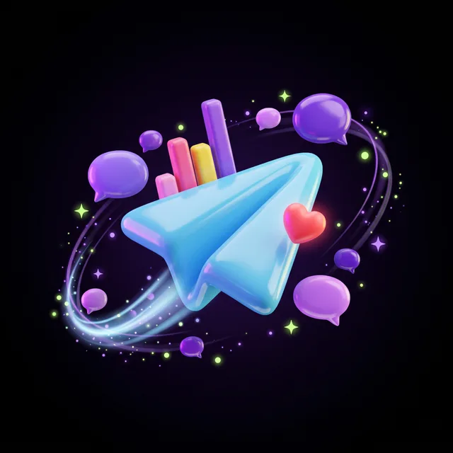 Chat telegram illustration